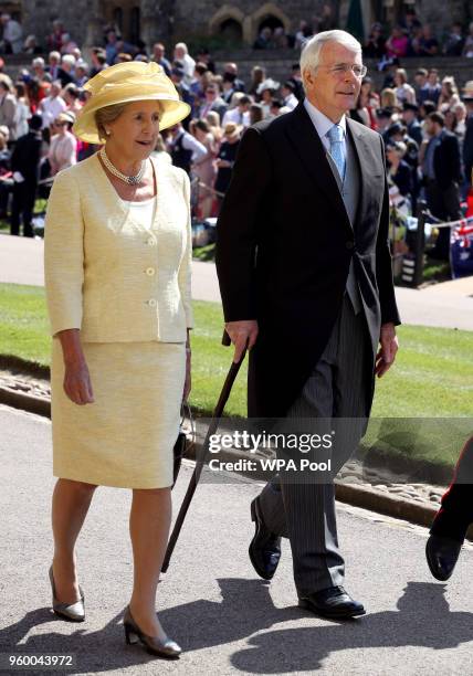 John Major and Norma Major arrive for the wedding ceremony of Britain's Prince Harry and US actress Meghan Markle at St George's Chapel, Windsor...