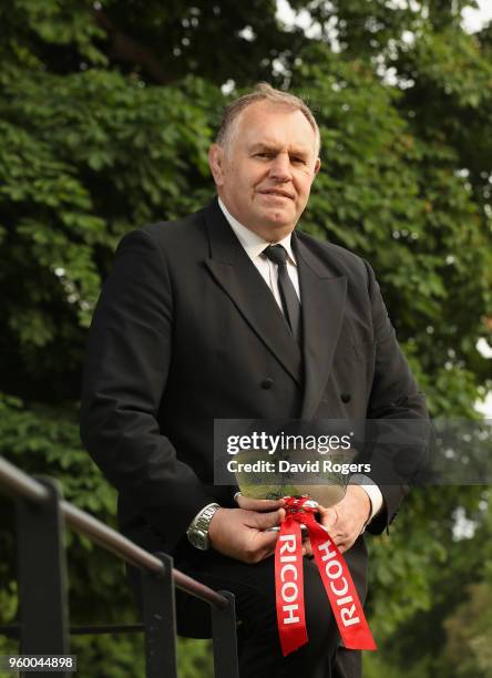 Dean Richards, the Newcastle Falcons director of rugby poses with the Ricoh Director of Rugby of the Season award during the Premiership Rugby Awards...