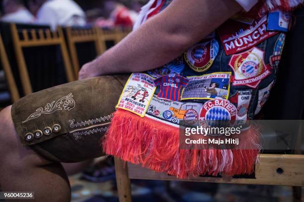 Fan of Bayern Muenchen attends Ecumencial Church Service prior DFB Cup Final 2018 on May 19, 2018 in the Kaiser Wilhelm Memorial Church in Berlin,...