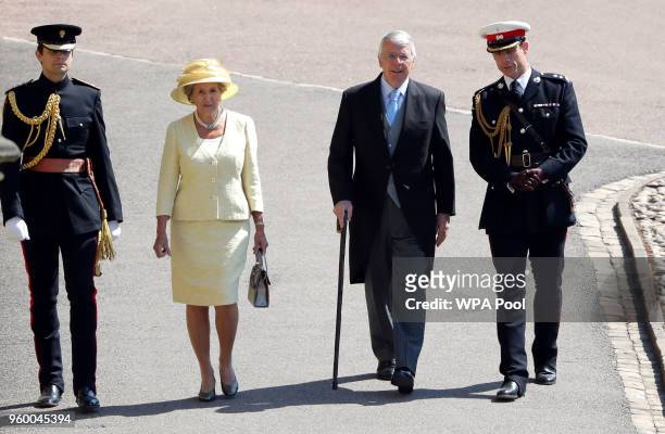 Former British Prime Minister John Major and wife Norma Major arrive for the wedding ceremony of Britain's Prince Harry and US actress Meghan Markle...