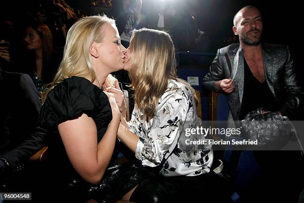 Actress Jenny Elvers-Elbertzhagen and actress Nadeshda Brennicke attend the Michalsky Style Night at Friedrichstadtpalast on January 22, 2010 in...