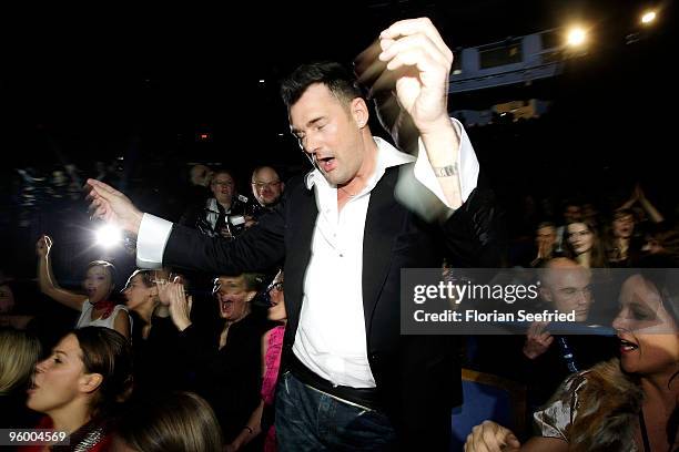 Designer Michael Michalsky dances at the Michalsky Style Night at Friedrichstadtpalast on January 22, 2010 in Berlin, Germany.