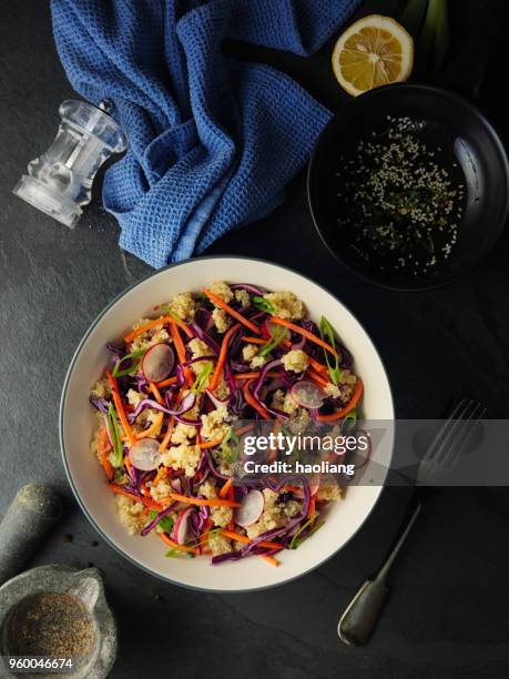 healthy vegan bowl - haoliang stock pictures, royalty-free photos & images