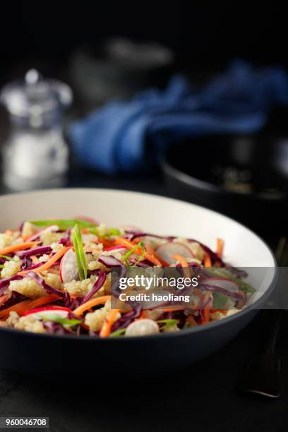 healthy vegan bowl - haoliang stock pictures, royalty-free photos & images