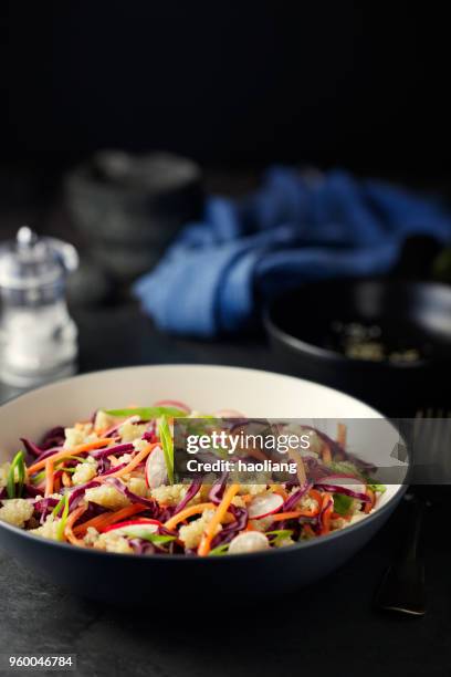 healthy vegan bowl - haoliang stock pictures, royalty-free photos & images