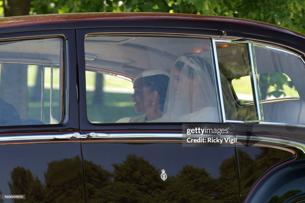 Meghan Markle Is Seen Leaving Cliveden House Estate Ahead Of Her Wedding To Prince Harry In Windsor Castle