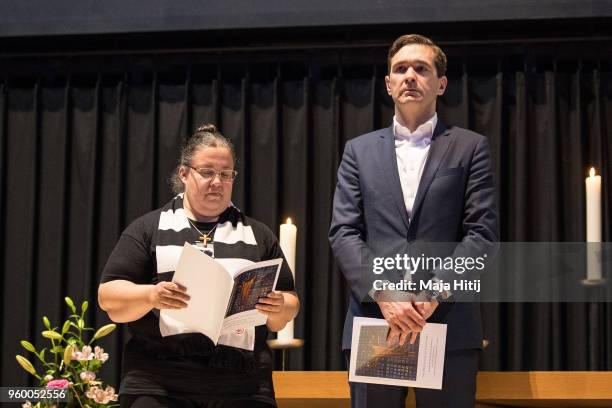 General Secretary Friedrich Curtius attends Ecumencial Church Service prior DFB Cup Final 2018 on May 19, 2018 in the Kaiser Wilhelm Memorial Church...