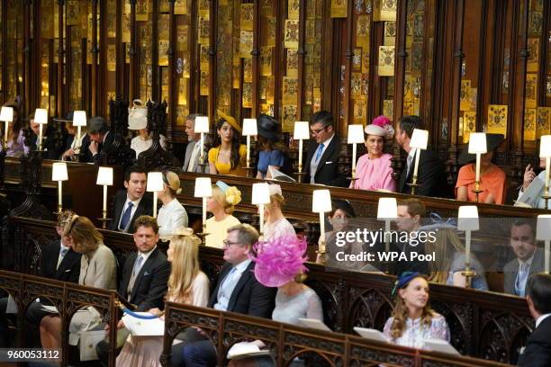 George Clooney, Amal Clooney, Silver Tree, Abraham Levy, Celine Khavarani, Markus Anderson, Janina Gavankar, and Jill Smoller take their seats in St...