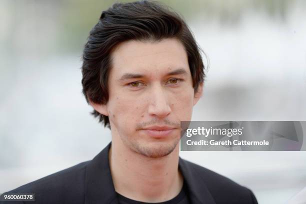 Adam Driver attends "The Man Who Killed Don Quixote" Photocall during the 71st annual Cannes Film Festival at Palais des Festivals on May 19, 2018 in...