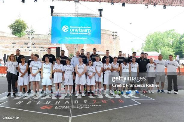 One Team and special Olympics during the 2018 Turkish Airlines EuroLeague F4 One Team Session with Special Olympics at Kalemegdan Fortress and Park...