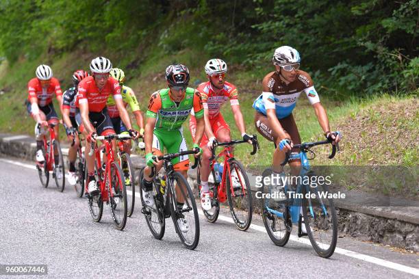 Matteo Montaguti of Italy and Team AG2R La Mondiale / Francesco Gavazzi of Italy and Team Androni Giocattoli-Sidermec / Enrico Barbin of Italy and...