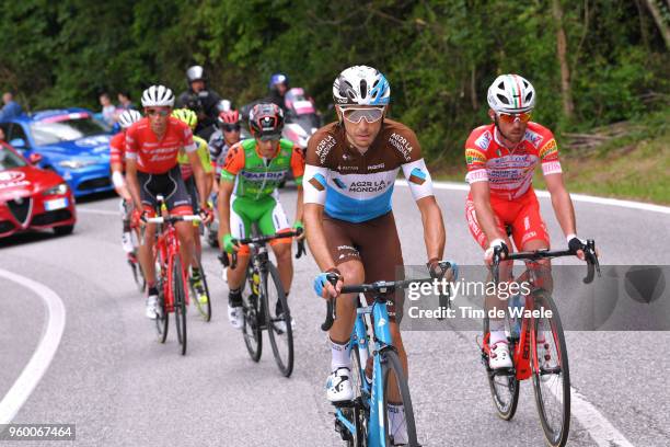 Matteo Montaguti of Italy and Team AG2R La Mondiale / Francesco Gavazzi of Italy and Team Androni Giocattoli-Sidermec / Enrico Barbin of Italy and...