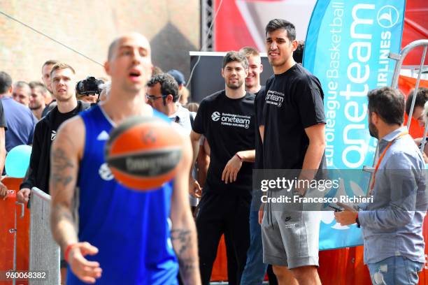 Ahmet Duverioglu, #44 of Fenerbahce Dogus Istanbul during the 2018 Turkish Airlines EuroLeague F4 One Team Session with Special Olympics at...