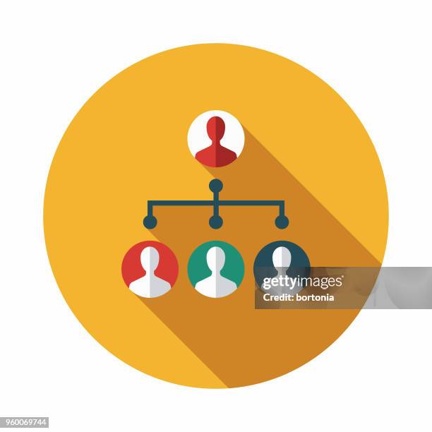 leadership flat design elections icon with side shadow - organisation chart stock illustrations