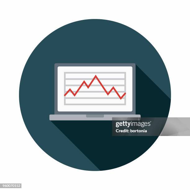 statistics flat design elections icon with side shadow - election polls graph stock illustrations