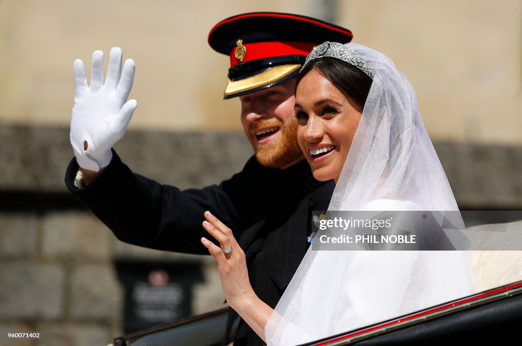 TOPSHOT-BRITAIN-US-ROYALS-WEDDING-PROCESSION