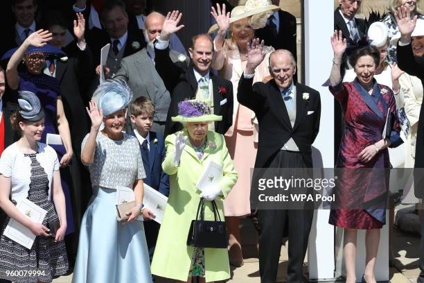 Lady Louise Windsor, Sophie, Countess of Wessex, James, Viscount Severn, Queen Elizabeth II, Prince Michael of Kent, Prince Edward, Earl of Wessex,...