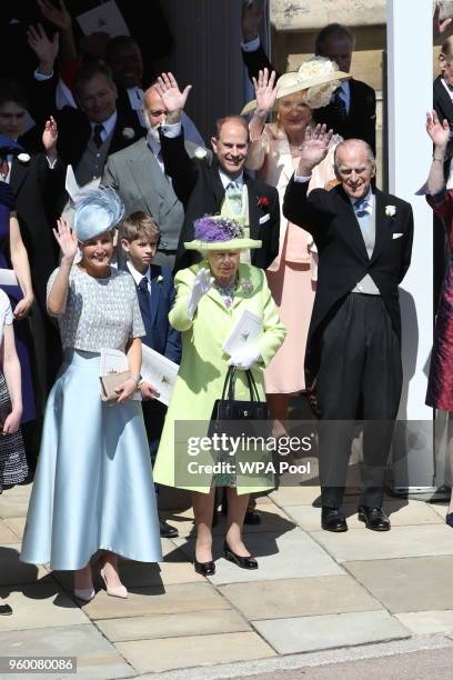 Sophie, Countess of Wessex, James, Viscount Severn, Queen Elizabeth II, Prince Michael of Kent, Prince Edward, Earl of Wessex and Prince Philip, Duke...