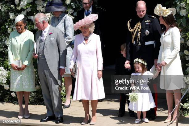 Doria Ragland, Prince Charles, Prince of Wales, Camilla, Duchess of Cornwall Prince William, Duke of Cambridge, Catherine, Duchess of Cambridge with...