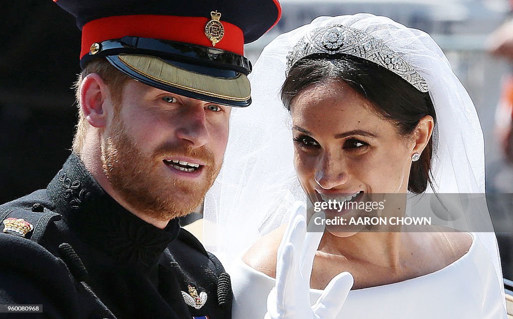 BRITAIN-US-ROYALS-WEDDING-PROCESSION