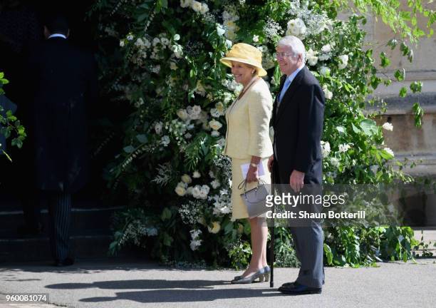 Former Prime Minister John Major and wife Norma attend the wedding of Prince Harry to Ms Meghan Markle at St George's Chapel, Windsor Castle on May...