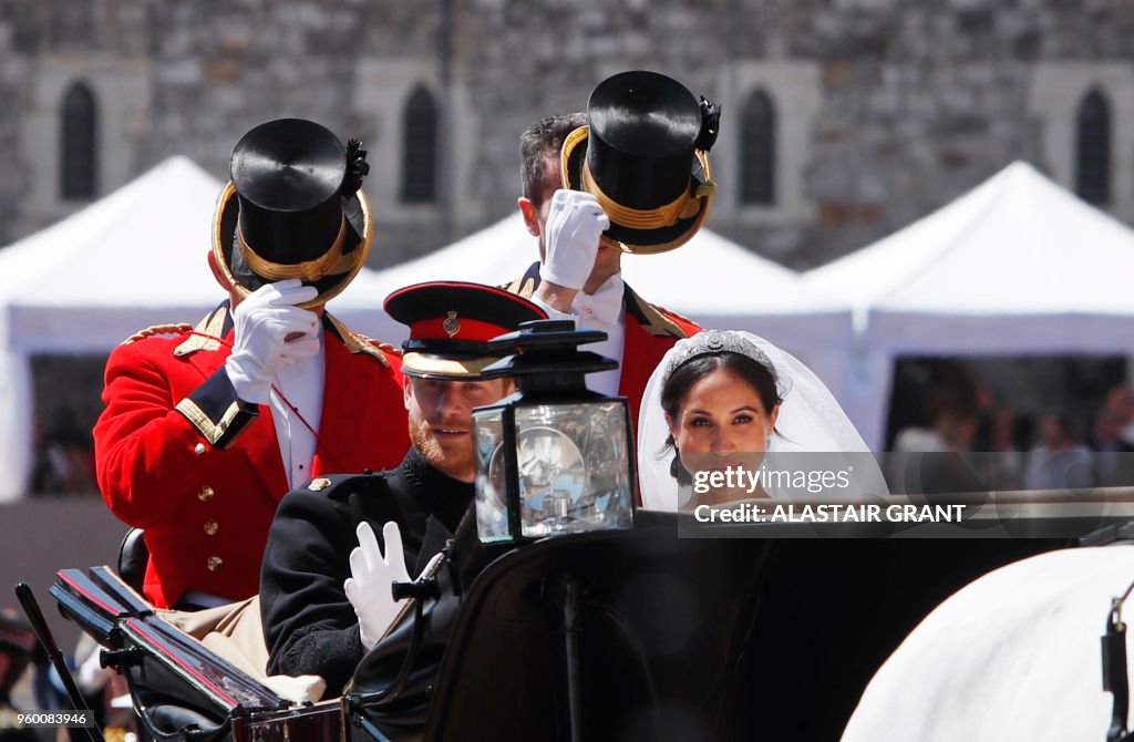 BRITAIN-US-ROYALS-WEDDING-PROCESSION