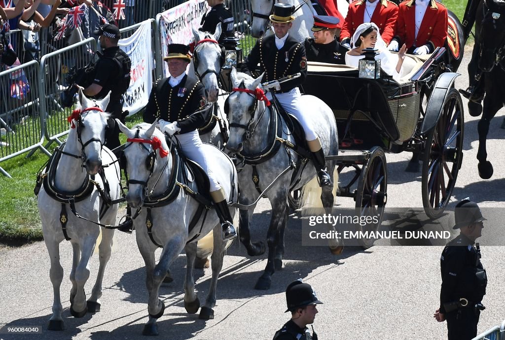 BRITAIN-US-ROYALS-WEDDING-PROCESSION