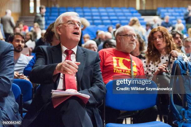 Shadow Chancellor John McDonnell attends Labour's annual day conference on the economy at Imperial College in central London. May 19, 2018 in London,...