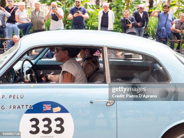 Piero Pelu attends 1000 Miles Historic Road Race on May 19, 2018 in Milan, Italy.