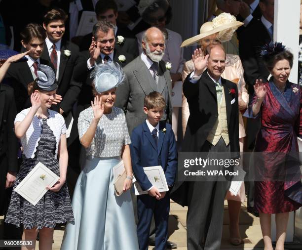 Lady Louise Windsor, Sophie, Countess of Wessex, James, Viscount Severn, Prince Michael of Kent, Prince Edward, Earl of Wessex, and Princess Anne,...