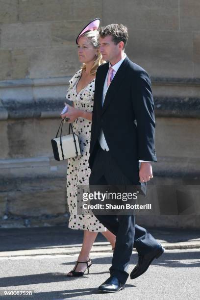 Lady Edwina Louise Grosvenor and Dan Snow attend the wedding of Prince Harry to Ms Meghan Markle at St George's Chapel, Windsor Castle on May 19,...
