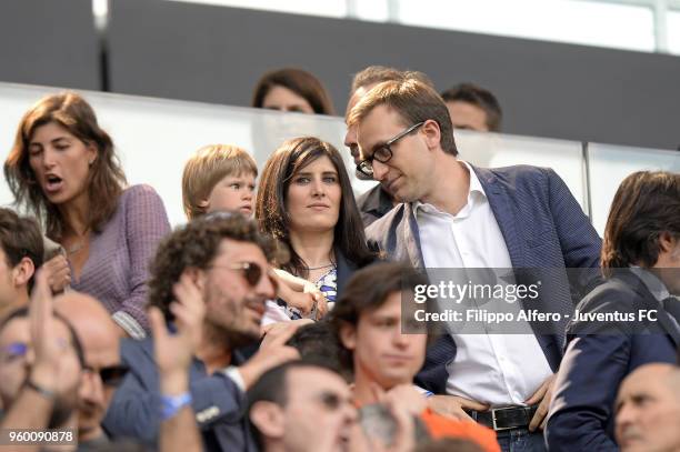 Mayor of Turin Chiara Appendino attend the serie A match between Juventus and Hellas Verona FC at Allianz Stadium on May 19, 2018 in Turin, Italy.