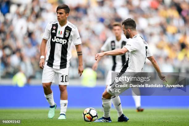 Miralem Pjanic of Juventus ain action during the serie A match between Juventus and Hellas Verona FC at Allianz Stadium on May 19, 2018 in Turin,...