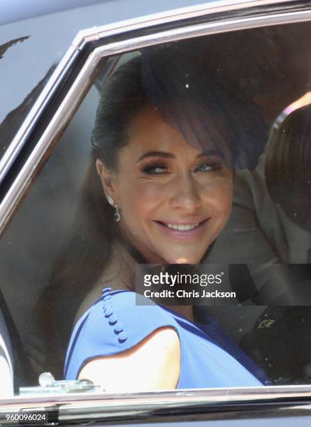 Canadian Fashion Stylist Jessica Mulroney arrives at the wedding of Prince Harry to Ms Meghan Markle at St George's Chapel, Windsor Castle on May 19,...