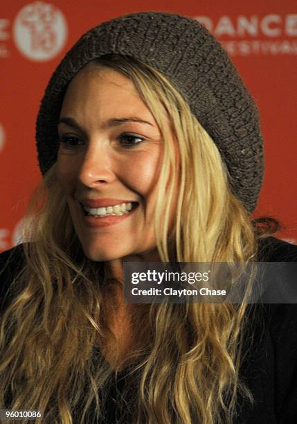 Actress Mirrah Foulkes poses at the "Animal Kingdom" Premiere at Egyptian Theatre during the 2010 Sundance Film Festival on January 22, 2010 in Park...