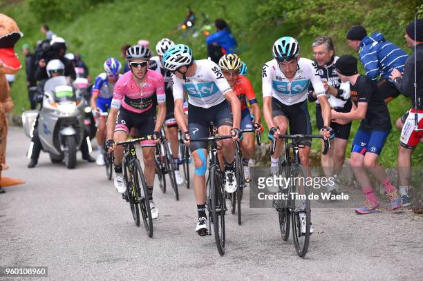 Christopher Froome of Great Britain and Team Sky / Wout Poels of The Netherlands and Team Sky / Simon Yates of Great Britain and Team...