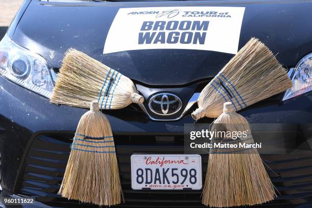 Detail of the broom wagon before stage five of the 13th Amgen Tour of California, a 176km stage from Stockton to Elk Grove on May 17, 2018 in Elk...