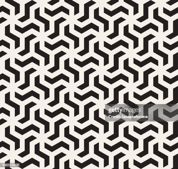 seamless geometric pattern - black and white stock illustrations