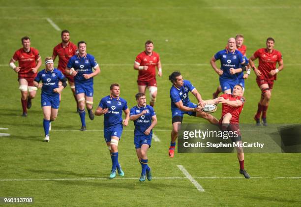 Dublin , Ireland - 19 May 2018; James Lowe of Leinster in action against Andrew Conway of Munster during the Guinness PRO14 semi-final match between...