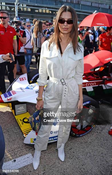Emily Ratajkowski attends ABB FIA Formula E BMW i Berlin E-Prix 2018 on May 19, 2018 in Berlin, Germany.