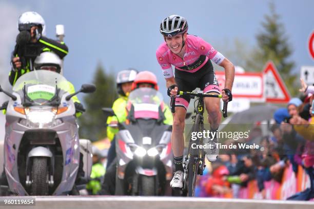 Arrival / Simon Yates of Great Britain and Team Mitchelton-Scott Pink Leader Jersey / during the 101st Tour of Italy 2018, Stage 14 a 186km stage...
