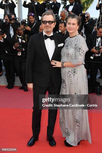 Gary Oldman and Gisele Schmidt attend the Closing Ceremony and the screening of "The Man Who Killed Don Quixote" during the 71st annual Cannes Film...