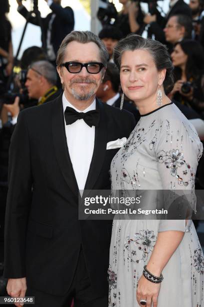 Gary Oldman and Gisele Schmidt attend the Closing Ceremony and the screening of "The Man Who Killed Don Quixote" during the 71st annual Cannes Film...