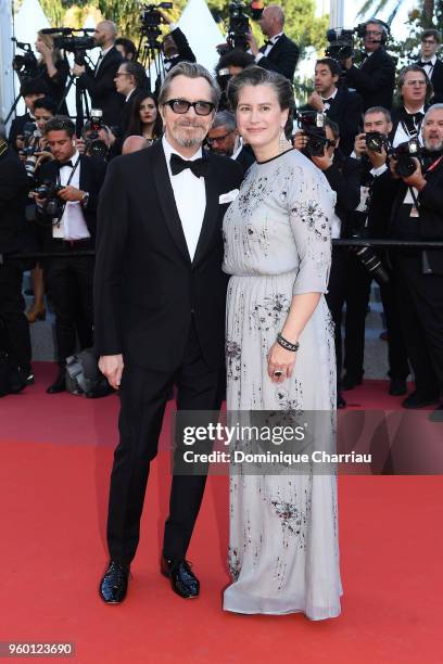 Gary Oldman and Gisele Schmidt attends the Closing Ceremony & screening of "The Man Who Killed Don Quixote" during the 71st annual Cannes Film...