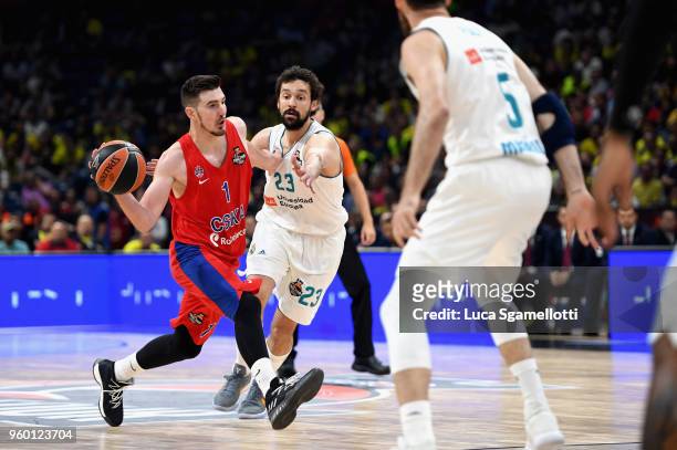 Nando de Colo, #1 of CSKA Moscow during the 2018 Turkish Airlines EuroLeague F4 Semifnal B game between Semifinal A CSKA Moscow v Real Madrid at...