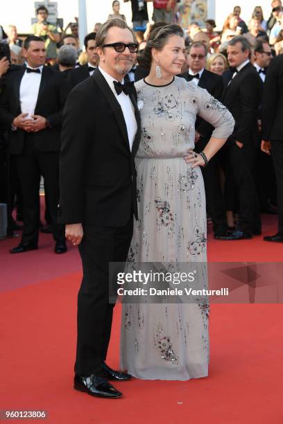 Gary Oldman and Gisele Schmidt attend the Closing Ceremony & screening of "The Man Who Killed Don Quixote" during the 71st annual Cannes Film...