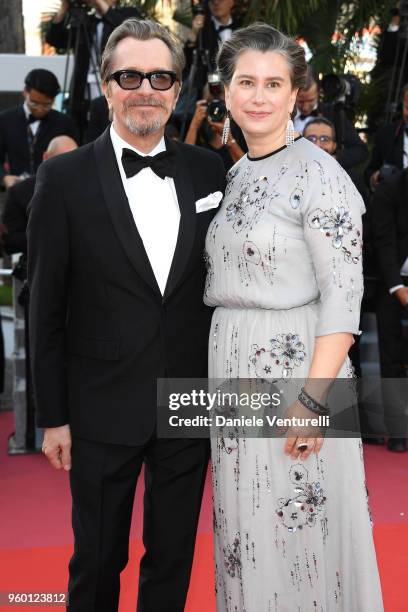 Gary Oldman and Gisele Schmidt attend the Closing Ceremony & screening of "The Man Who Killed Don Quixote" during the 71st annual Cannes Film...