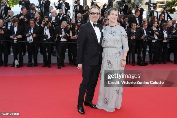 Gary Oldman and Gisele Schmidt attend the Closing Ceremony & screening of "The Man Who Killed Don Quixote" during the 71st annual Cannes Film...