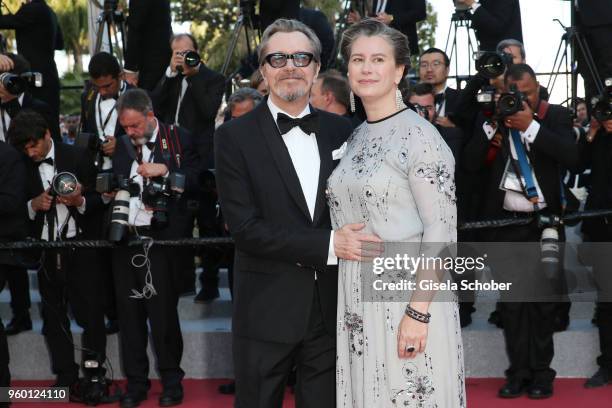 Gary Oldman and Gisele Schmidt attend the Closing Ceremony & screening of "The Man Who Killed Don Quixote" during the 71st annual Cannes Film...