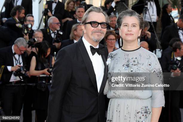 Gary Oldman and Gisele Schmidt attend the Closing Ceremony & screening of "The Man Who Killed Don Quixote" during the 71st annual Cannes Film...